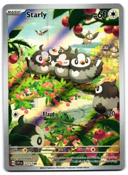 Starly 221/198 - Scarlet & Violet Illustration Rare Pokemon TCG - M/LP Card - Image 1