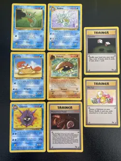 Lot of 8-VINTAGE - Pokemon Cards WOTC - Fossil - Hp- Lot 11 - Image 1