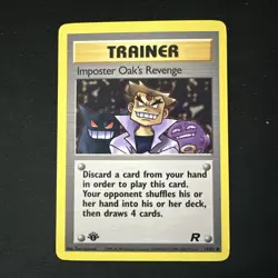 Pokemon Card - Imposter Oak's Revenge Team Rocket 76/82 Uncommon 1st Edition NM - Image 1