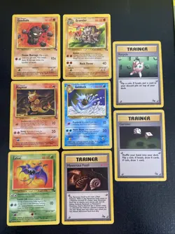 Lot of 8-VINTAGE - Pokemon Cards WOTC - Fossil - Hp- Lot 15 - Image 1