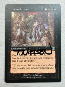 MTG Mercadian Masques INTIMIDATION Signed NM (BIN0755) Graded Power - Image 1