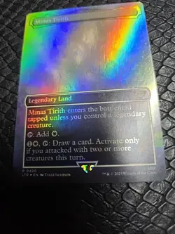 MTG Minas Tirith (0420) - Foil - Borderless, NM, English Universes Beyon - Image 1