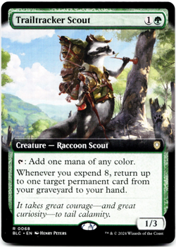 Trailtracker Scout (Extended Art) - [Commander: Bloomburrow] Magic MTG NM 🌳 - Image 3
