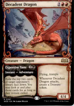 Decadent Dragon (Showcase) Wilds of Eldraine WOE Normal NM - Image 1