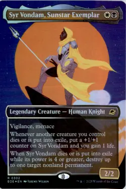 Syr Vondam, Sunstar Exemplar (Borderless) Edge of Eternities EOE Foil NM - Image 1