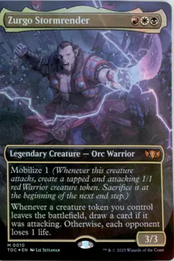 Zurgo Stormrender (Borderless) Commander: Tarkir: Dragonstorm TDC Foil NM - Image 1