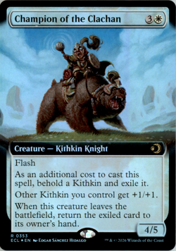 Champion of the Clachan (Extended Art) - Lorwyn Eclipsed (ECL) foil - Image 1