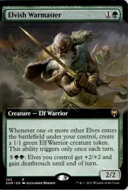 Elvish Warmaster (Extended Art) Kaldheim KHM Normal NM - Image 1