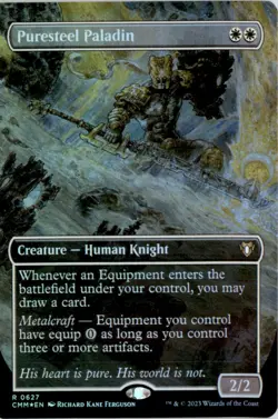 Puresteel Paladin (Borderless) Commander Masters CMM Foil NM - Image 1