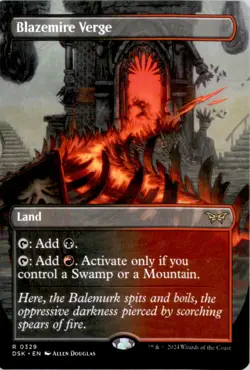 Blazemire Verge (Borderless) Duskmourn: House of Horror DSK Normal NM - Image 1