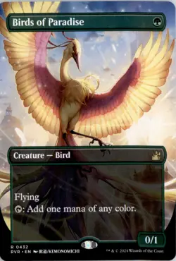 Birds of Paradise (Anime Borderless) Ravnica Remastered RVR Normal NM - Image 1