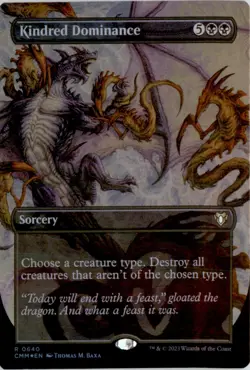 Kindred Dominance (Borderless) Commander Masters CMM Foil NM - Image 1