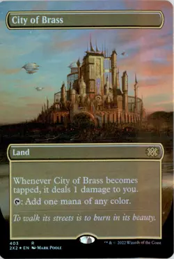 City of Brass (Borderless) Double Masters 2022 2X2 Foil NM - Image 1