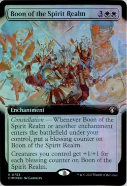 Boon of the Spirit Realm (Extended Art) Commander Masters CMM Foil NM - Image 1