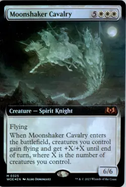 Moonshaker Cavalry (Extended Art) Wilds of Eldraine WOE Foil NM - Image 1