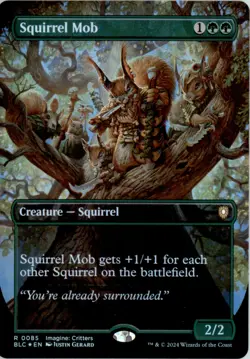 Squirrel Mob (Borderless) Commander: Bloomburrow BLC Foil NM - Image 1