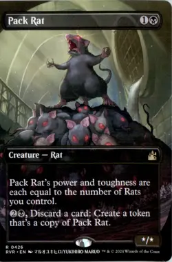 Pack Rat (Anime Borderless) Ravnica Remastered RVR Normal NM - Image 1