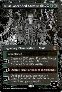 Nissa, Ascended Animist (Borderless) Phyrexia: All Will Be One ONE Normal NM - Image 1