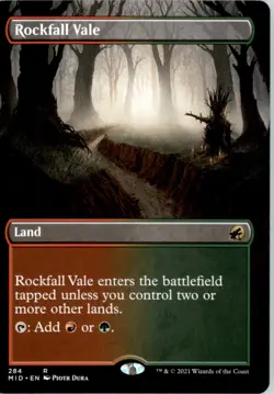 Rockfall Vale (Borderless) Innistrad: Midnight Hunt MID Normal NM - Image 1