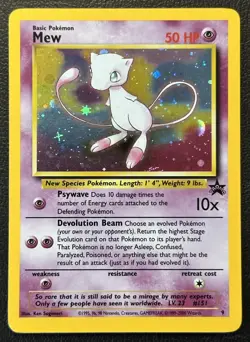 Mew #9 Holo WOTC Black Star Promo Pokemon League - Image 1