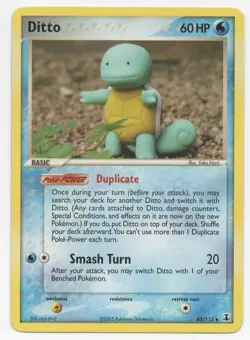 Pokemon TCG 2005 Delta Species Ditto Squirtle 40/113 LP Non Holo - Image 1