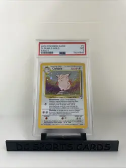 2000 POKEMON Game BASE SET 2 #5 CLEFABLE-HOLO PSA 7 - Image 1