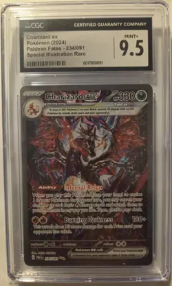 CGC 9.5 Charizard EX 234/091 Pokemon Paldean Fates Alt Art English SIR - Image 1