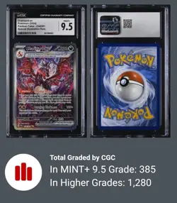 CGC 9.5 Charizard EX 234/091 Pokemon Paldean Fates Alt Art English SIR - Image 3