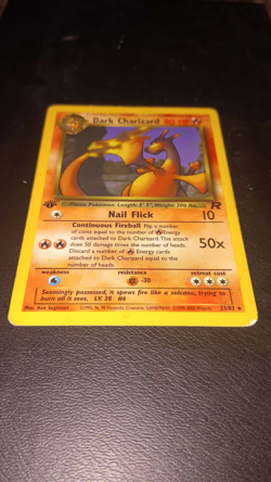 2000 Pokemon Team Rocket 1st Edition Dark Charizard #21 PSA 10 - Image 1