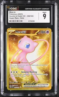 Pokemon Mew ex 2023 Scarlet & Violet 151 205/165 Hyper Rare Holo CGC 9 - Image 1