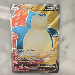 Pokemon TCG Snorlax V Ultra Rare Full Art Holo 197/202 Sword & Shield 220 HP - Image 1