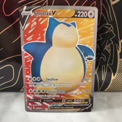 Pokemon TCG Snorlax V Ultra Rare Full Art Holo 197/202 Sword & Shield 220 HP - Image 4
