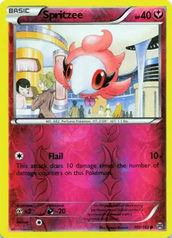 POKEMON Spritzee #105/162 Reverse Holo XY - BREAKthrough NM - Image 1