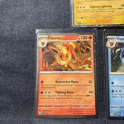 Pokemon TCG Eeveelution Promo Set | Flareon Vaporeon Jolteon | Cosmo Holo Lot NM - Image 2