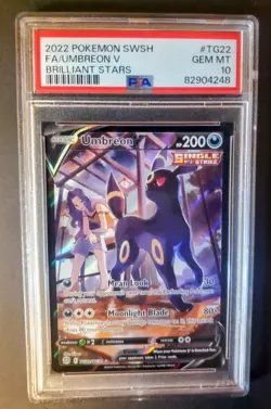 Pokemon Umbreon v Brilliant Stars Full Art #TG22 PSA 10 Gem Mint - Image 1