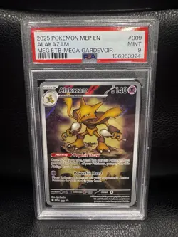 Pokemon Alakazam Black Star Promo Mega Evolution PSA 9 - Image 1