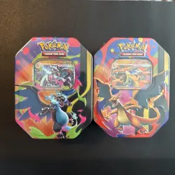 Pokemon Mega Charizard -Set of 2- Tins Sealed - Image 1