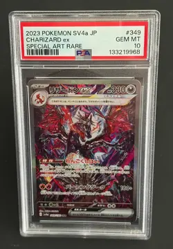 Pokemon Charizard ex #349/190 Sv4a: Shiny Treasure Ex Japanese PSA 10 GEM MINT - Image 1
