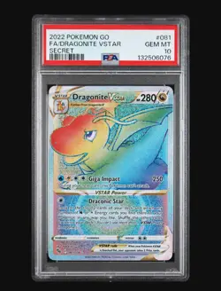 Dragonite VSTAR (Secret) 081/078 Pokemon GO PSA 10 - Image 1