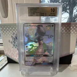 Pokemon 2019 Hidden Fates Mewtwo GX Shiny Holo Rare #SV59/SV94 BGS 10 - Image 1