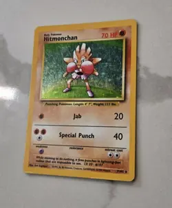 Hitmonchan 7/102 Holo Rare Unlimited WOTC Pokemon Base Set - Image 2