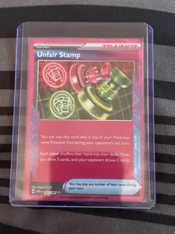 Twilight Masquerade Unfair Stamp 165/167 Holo Ace Rare Pokemon TCG - Image 1