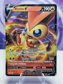 Pokemon TCG Victini V Sword & Shield 025/202 Holo Ultra Rare NM - Image 1