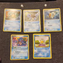 Pokemon TCG Squirtle Card Lot - 64/100, 63/102, 63/100, 112/132, 96/127, 7 Cards - Image 1