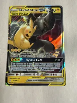 Pokemon TCG Pikachu & Zekrom GX 33/181 Tag Team Card SM Team Up - Image 1