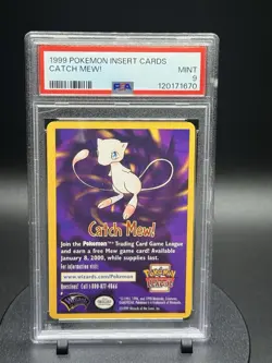 1999 POKEMON INSERT CARDS CATCH MEW! PSA 9 - Image 2
