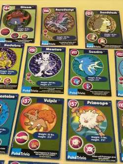 Lot of 34 Pokemon Poke Trivia Burger King Cards 1999! Mewtwo! - Image 4