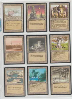 MAGIC THE GATHERING 10 LEGENDARY & LAND CARDS LEGENDS EDITION MINT/NEAR MINT - Image 1