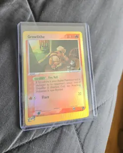 Pokemon EX Sandstorm Growlithe Reverse Holo Card 65/100 Common - Image 1