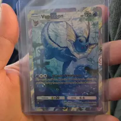 Pokemon TCG Vaporeon Full Art Holo Water Type 120 HP 70 Attack Stage 1 Card - Image 1